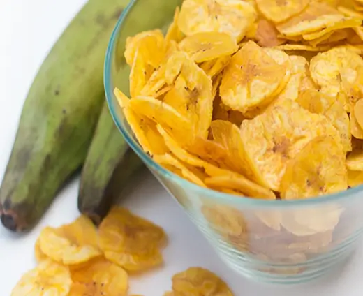 Chips de Banana Verde, receita da banana para emagrecer
