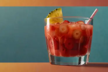 Suco de Abacaxi e Morango
