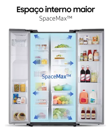 Geladeira Samsung Side By Side Rs60 602l Inox Look