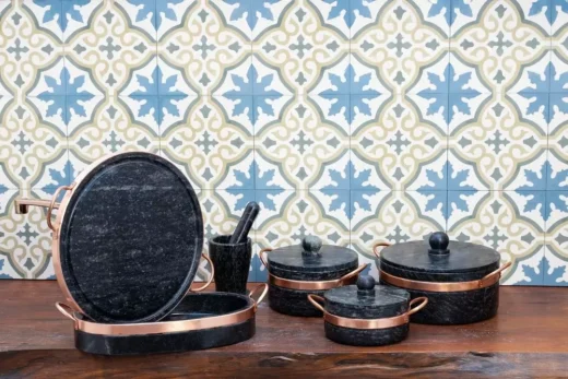 Jogo de Panelas Pedra Sabão Premium 6 peças