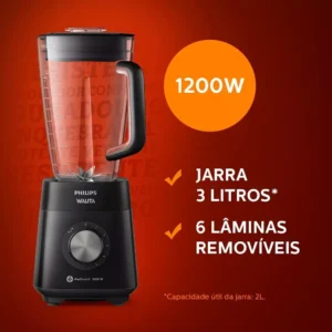 Liquidificador Série 5000 Philips Walita 1200w Ri2240 110v Cor Preto