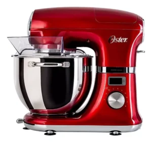 Batedeira Planetária Digital Oster Bowl Inox 5l C/ Pedestal Cor Vermelho 110V