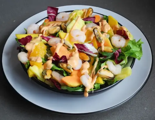 Salada de Camarões com Manga