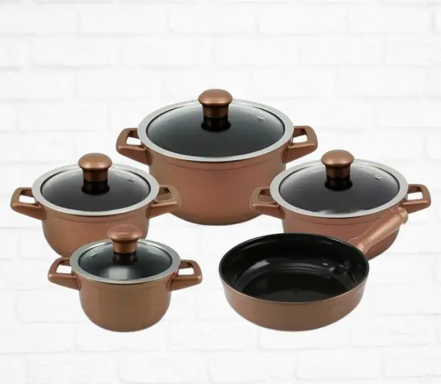 Conjunto Panelas de Cerâmica Duo Smart 5 Peças Cobre Ceraflame
