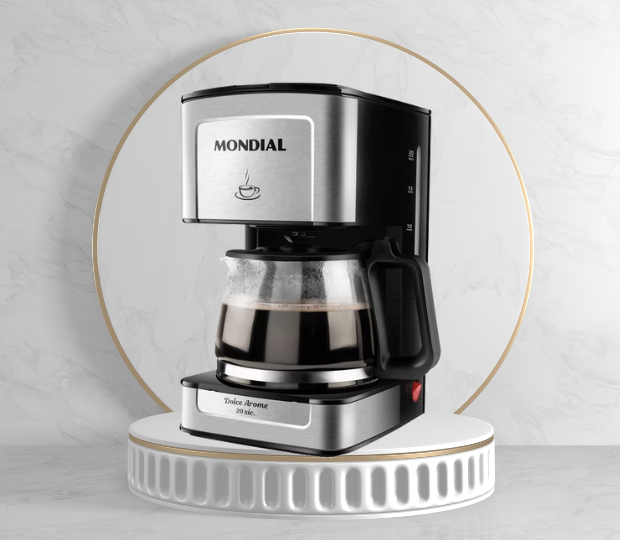 Mondial Dolce Aroma C-43-20X-SI Preto/Aço inoxidável De filtro