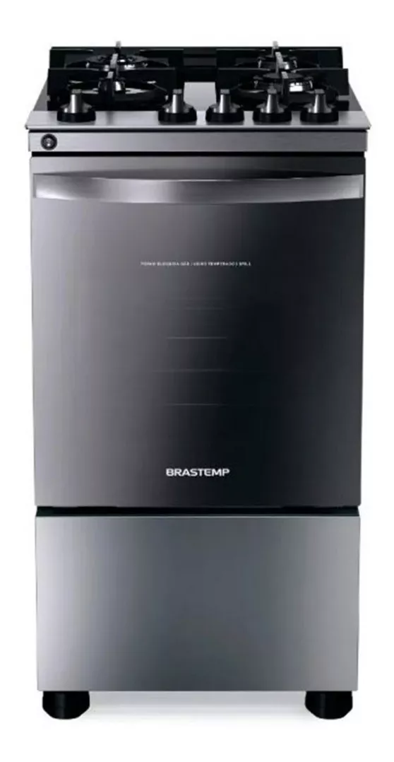 fogao brastemp 4 bocas inox com mesa de vidro dupla chama e grill eletrico bfo4vbr