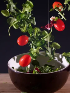 folhas verdes tomate temperos