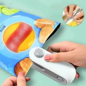 Mini Seladora Portatil Abre e Lacra Embalagens Vacuo USB