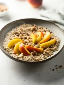 mingau de aveia com frutas